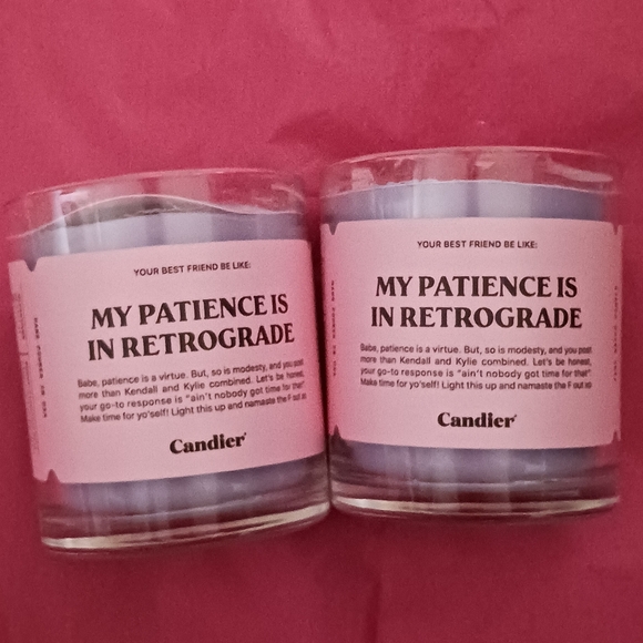 Candier Other - Soy Candier Candles MY PATIENCE IS IN RETROGRADE x2